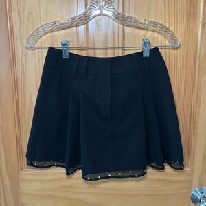 Divided Black Pleated Skater Mini Skirt